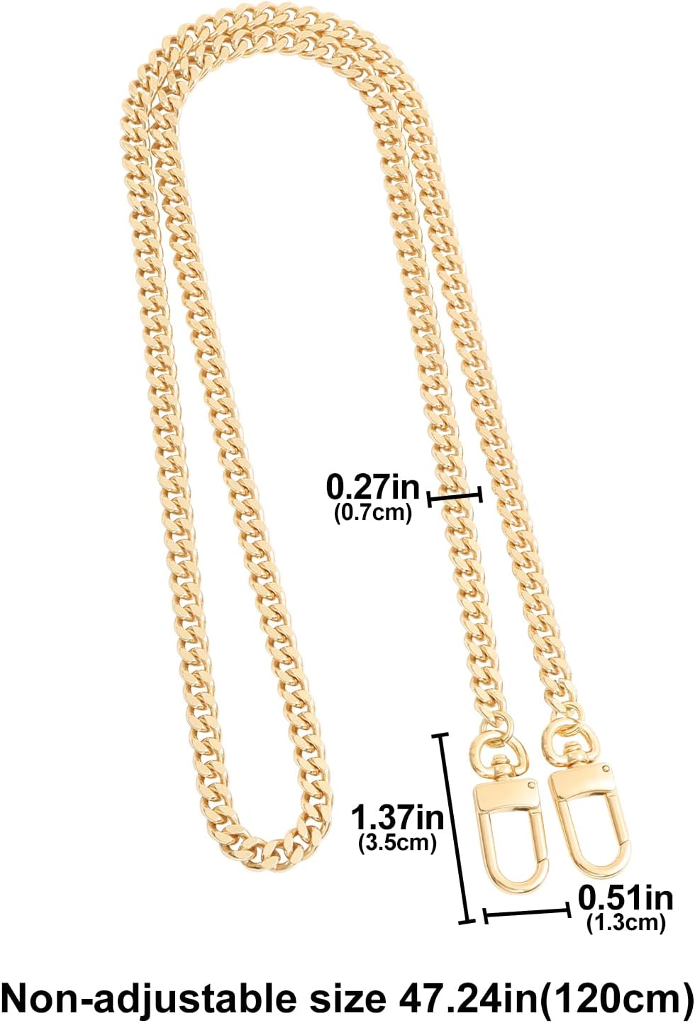 Bag Chain Strap for Handbag Replacement,Gold Purse Chain Accessories Shoulder Straps Crossbody