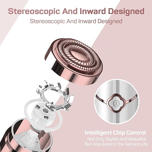 Miniatura 2 de Removedor de vello facial, depilación del labio superior para mujeres, afeitadora facial eléctrica, dispositivo de depilación gurelax con una bolsa