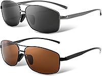 Vista 28 de SUNGAIT lentes de sol polarizados rectangulares livianos con protección 100% contra rayos UV