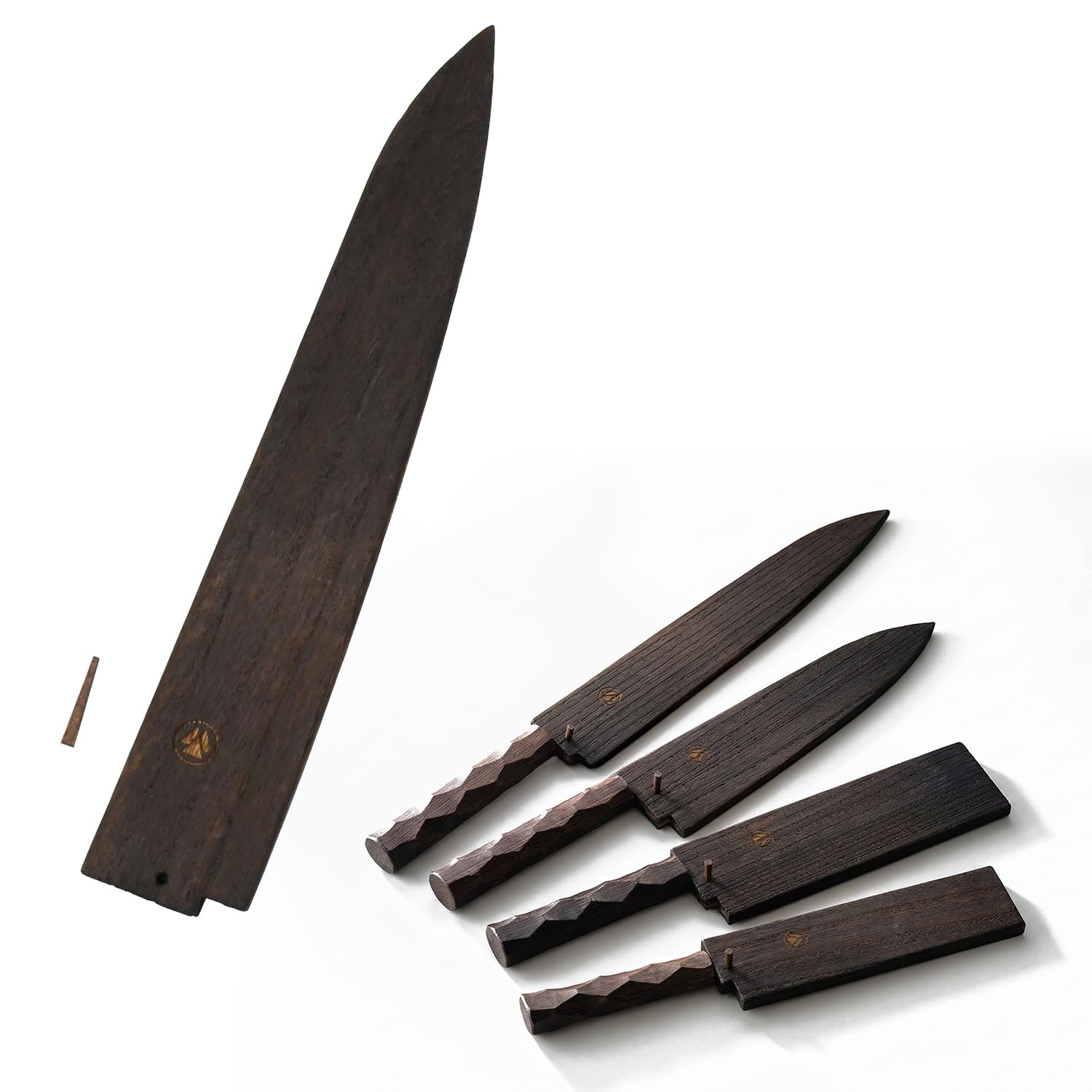 [Made in Tsubame Sanjo] Wooden Sheath for Famous Chestnut Knives, Wood Pin Type, Grilled Paulownia Material, Knife Cover, Wood, Made in Japan, Sanjo, Japanese Modern Outdoor Storage, Storage, Japanese