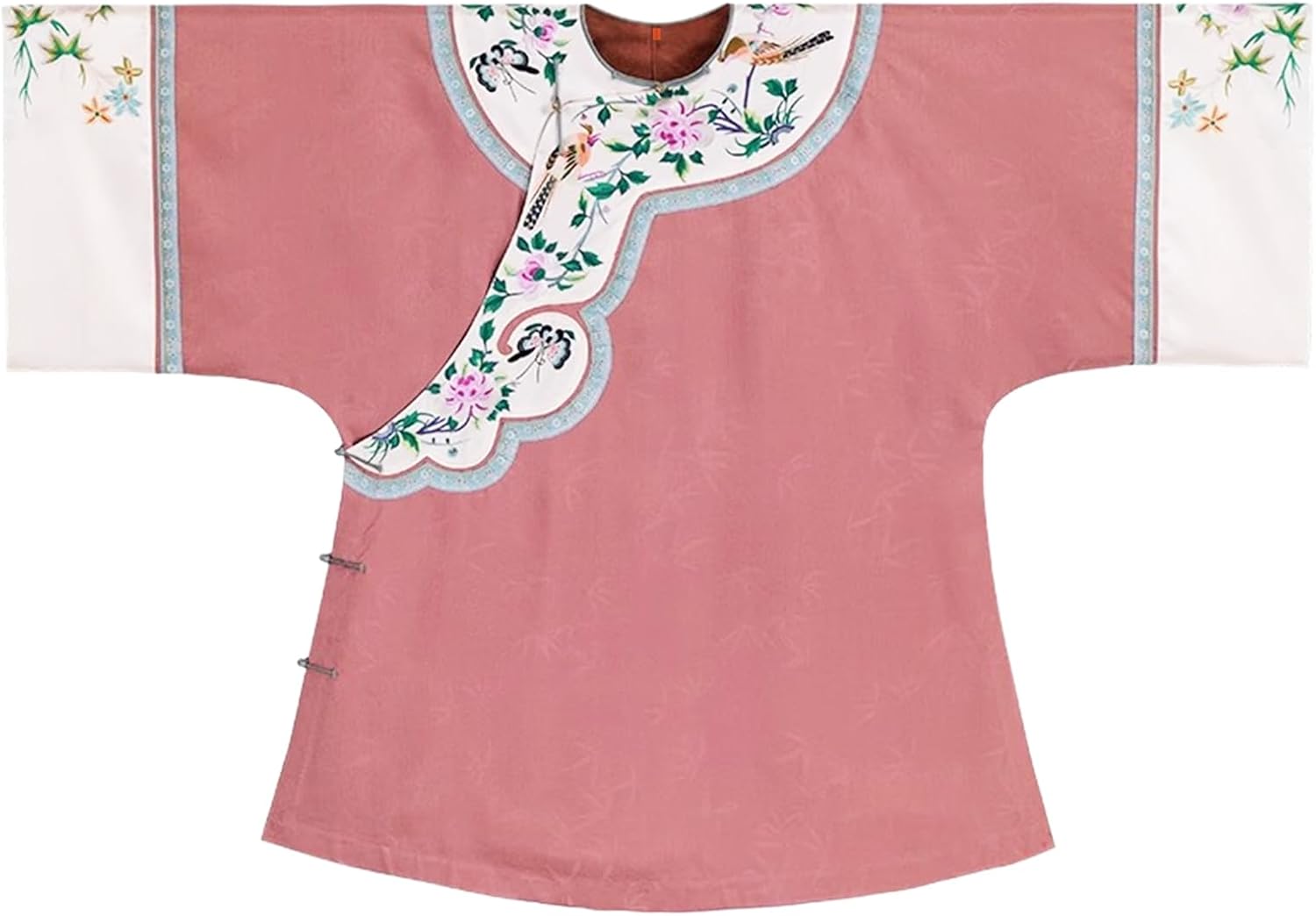 Elegant Floral Embroidered Mulberry Silk Blouse 203