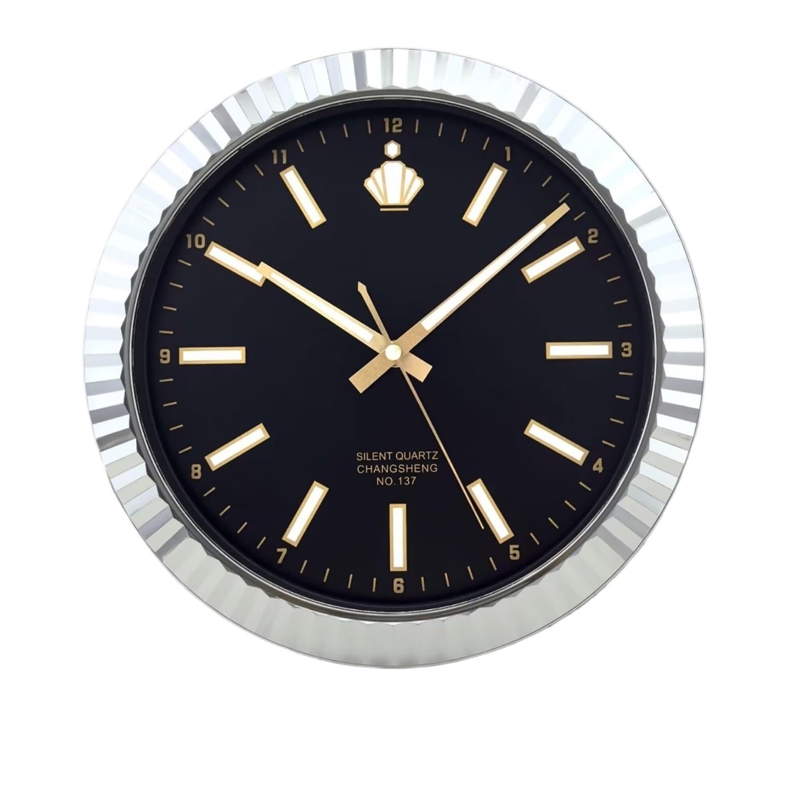 HVSYVVSRL Role Wall Clock Modern Design Silent Quartz Needle Luxury Clocks Sweep Second Home Creative Water Ghost Quiet Operation(I)
