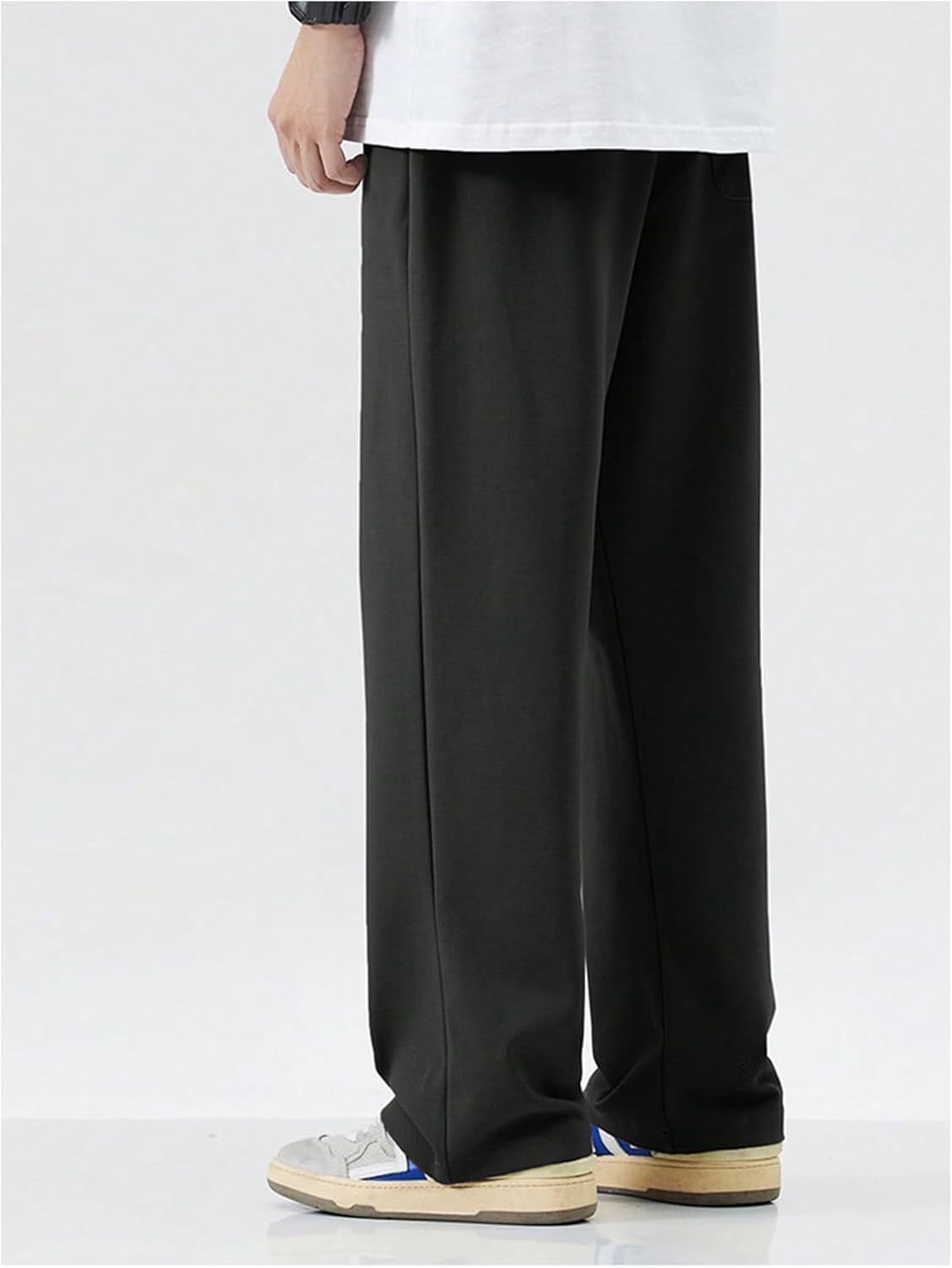 SOLY HUX Men's Wide Leg Baggy Sweatpants Drawstring Elastic Waist Athletic Trousers with Pockets Streetwear - Image 2