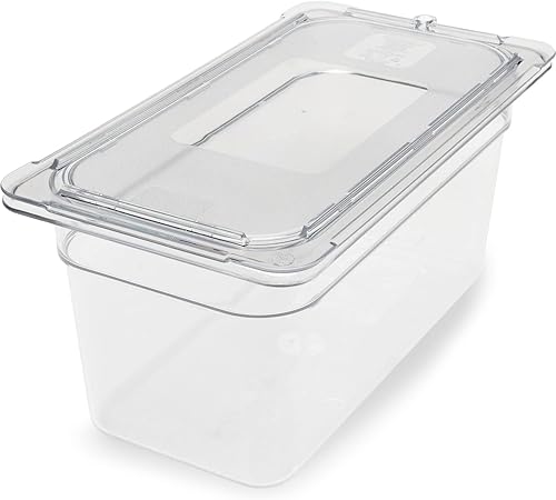Miniatura 9 de Carlisle FoodService Products Storplus - Recipiente de almacenamiento de alimentos, sartén con esquinas con cuchara para catering, bufetes,