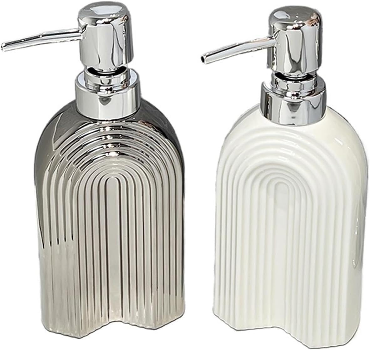 Juego de accesorios de baño de cerámica premium con botella dispensadora moderna