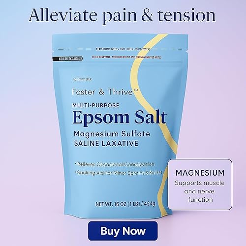 Miniatura 7 de Foster & Thrive Bolsa de 1 libra de gránulos de sal de Epsom - Sulfato de magnesio USP 100% - Laxante salino - Multiuso