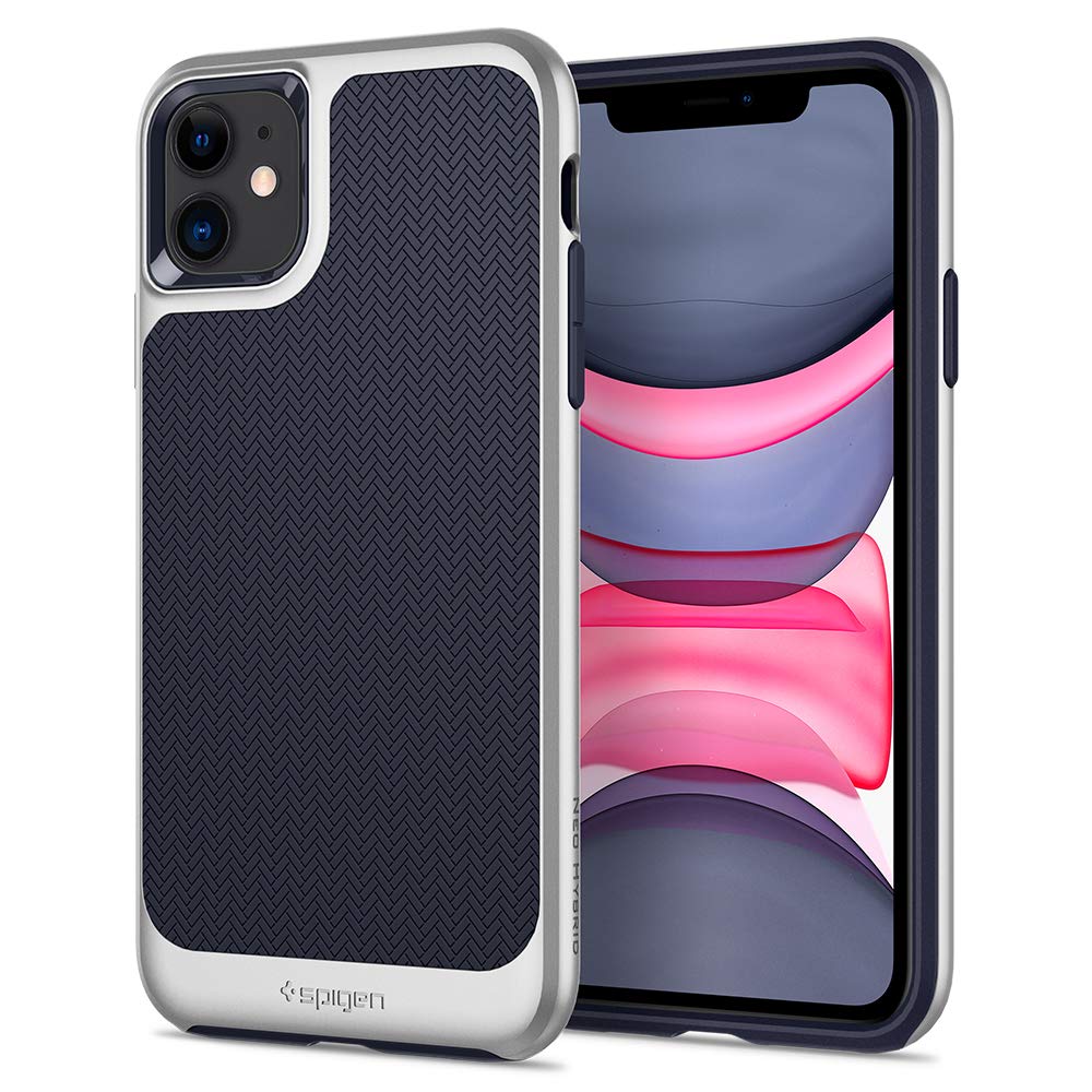 SPIGEN Neo Hybrid Case Designed for Apple iPhone 11 (2019) Dual Layer  Premium Bumper TPU Cover - Satin Silver : Amazon.com.au: Electronics