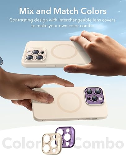 Vista 731 de ESR Funda para iPhone 15 Pro Max, compatible con MagSafe, de grado militar, negro transparente