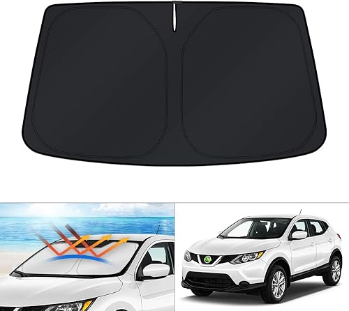 KUST Parasol para parabrisas para Nissan Rogue Sport 2017-2023 (no para pícaros) plegable, bloquea los rayos UV, mantiene tu automóvil más fresco