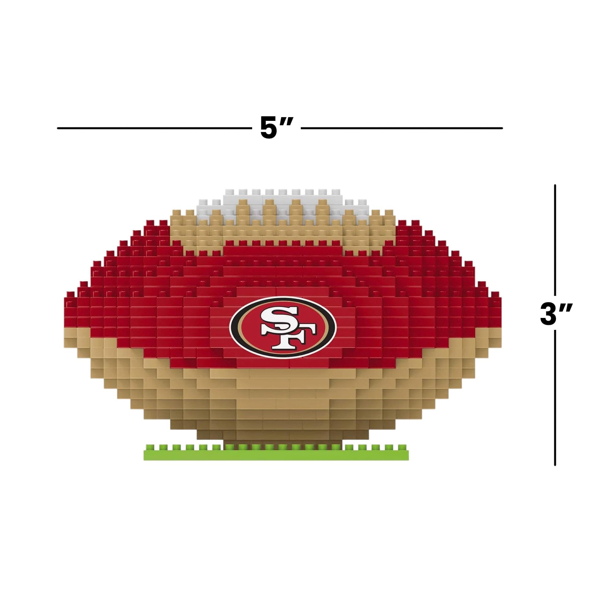 FOCO San Francisco 49ers NFL 3D BRXLZ Football 1Z - 704 Pieces