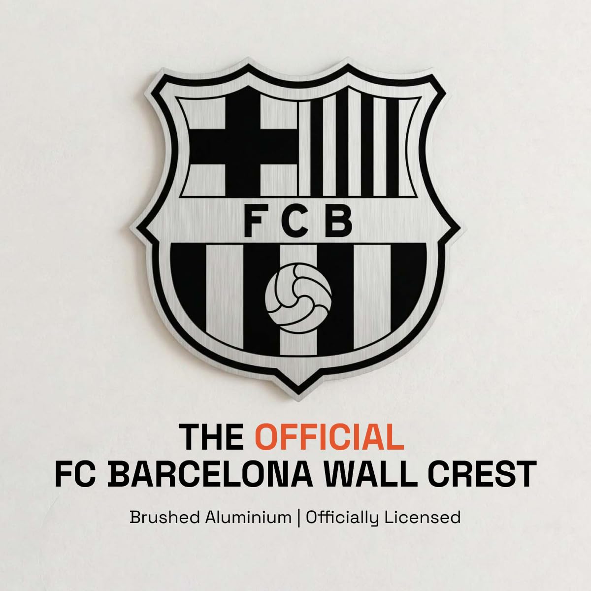 Licensed Decor FC Barcelona sous licence officielle (47 x 47 cm) 10 mm en aluminium brossé composite, Mutli Colour