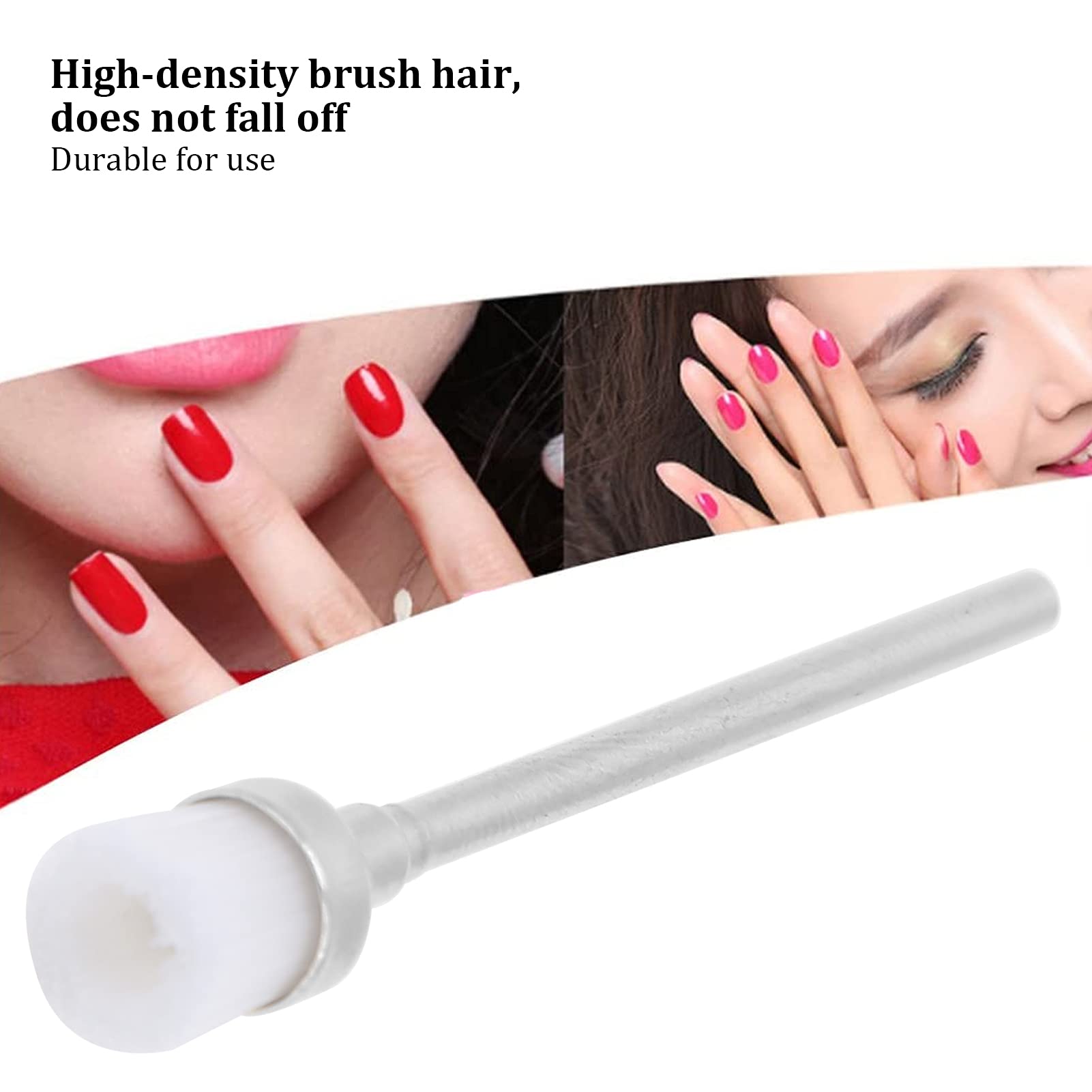 100pcs Cepillo para polvo de uñas, Herramienta de manicura de limpieza de mías para la uña Herramientas de manicura de manicura Cleaner Manicure Herramientas (White)