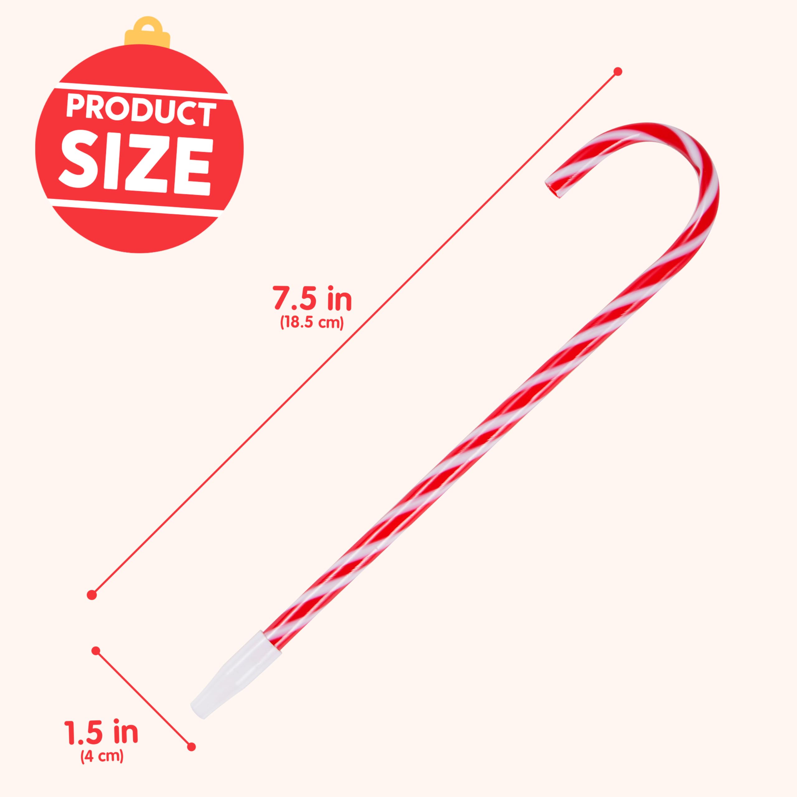JOYIN 24 penne a sfera a forma di bastoncino di zucchero di Natale, regalo per bambini, penne natalizie per calza di Natale, regali per insegnanti, studenti, forniture per aule, premio di carnevale,