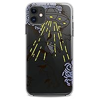 Vista 3 de Carcasa de TPU para Apple iPhone 12 Mini 5G 11 Pro Xs Max X 8 Plus Xr 7 SE Sky Spaceship Clouds Slim Fit Felines Lindo patrón de impresión de gatos