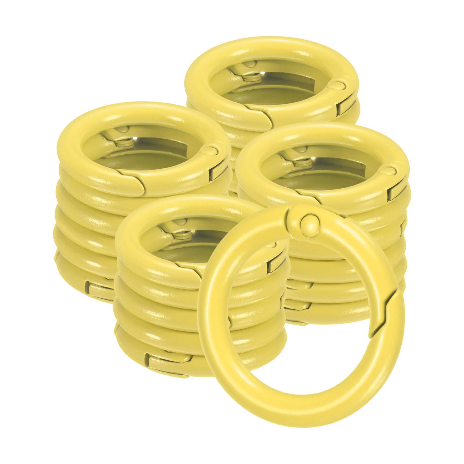 M METERXITY 24-Pack Metal Spring O Rings, 5/8" [Yellow]