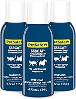 PetSafe SSSCAT Motion-Activated Spray Pet Deterrent Refill Cans, Pack of 3 - Odorless Air Burst Cat Dog Repellent for Counters & Furniture
