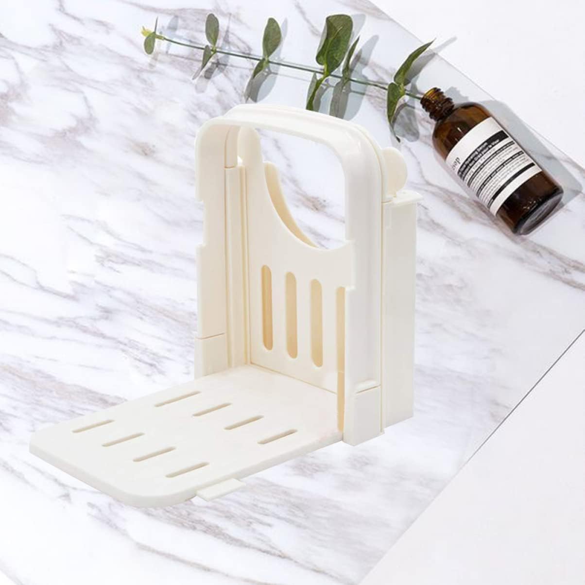 Slicer for Toast Bagel, White ABS Plastic Manual Slice Cutter