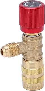 Refrigerant Charging Valve Liquid Safety Valve for R22 R410 R134A R404 1/4in Male 5/16in Female