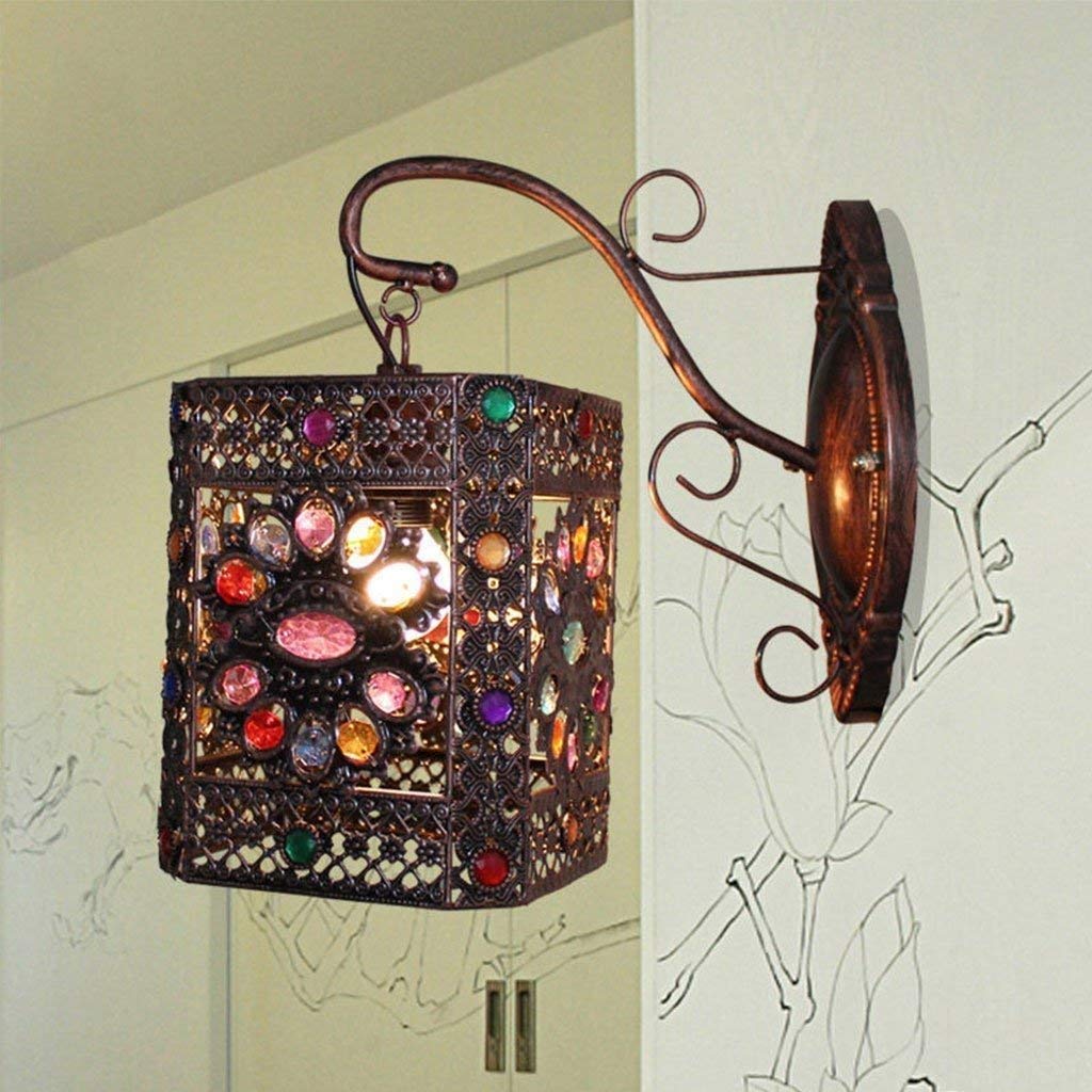 Escalera cafe retro personalidad luces decorativas para pared GZZ 8