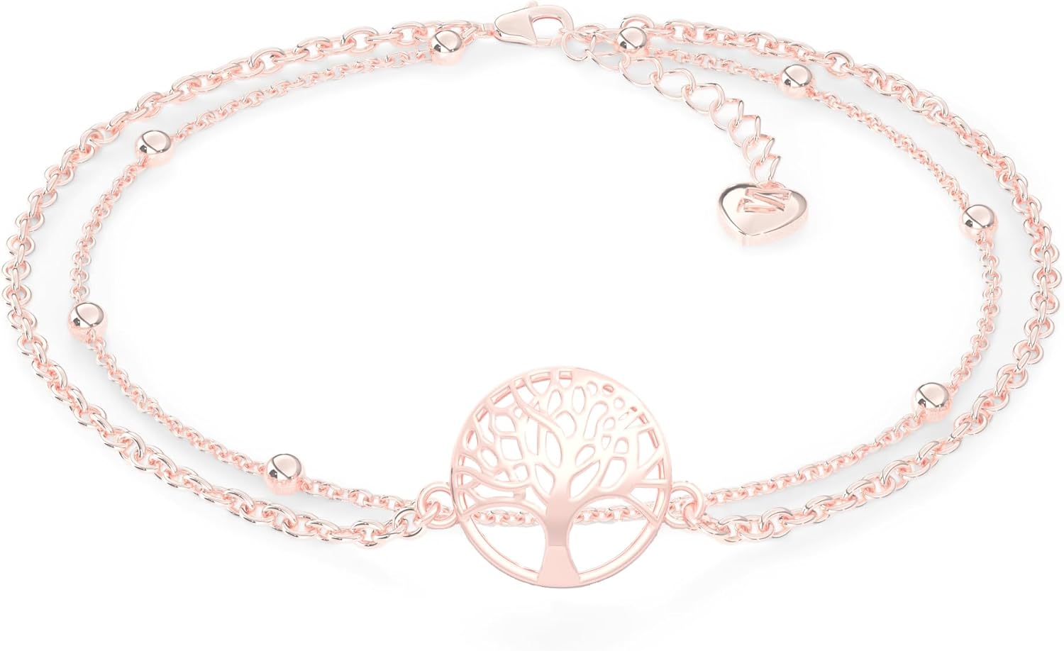 SERASAR | 925 Sterling Silver Anklets for Ladies with 18ct Genuine Gold Plating | Adjustable Length | Jewellery Box Included