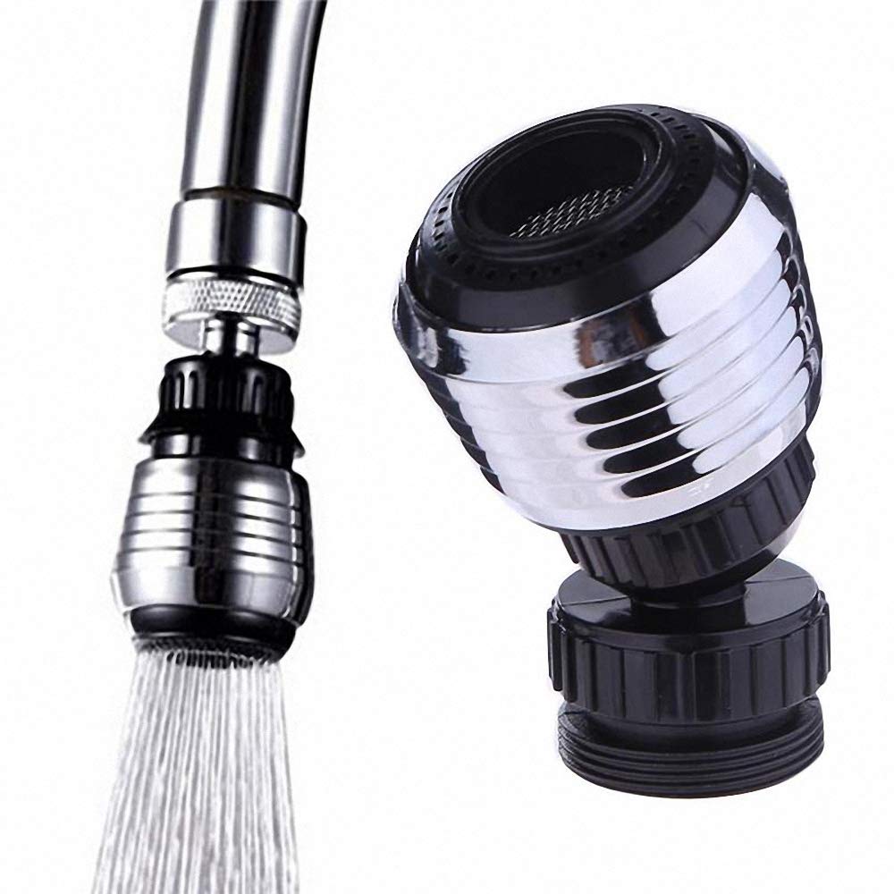 360 Rotary Aerator Water Bubbler Swivel Head Kitchen Filter Faucet Nozzle Faucet Shower Head Tap for Bathroom Kitchen — view 2