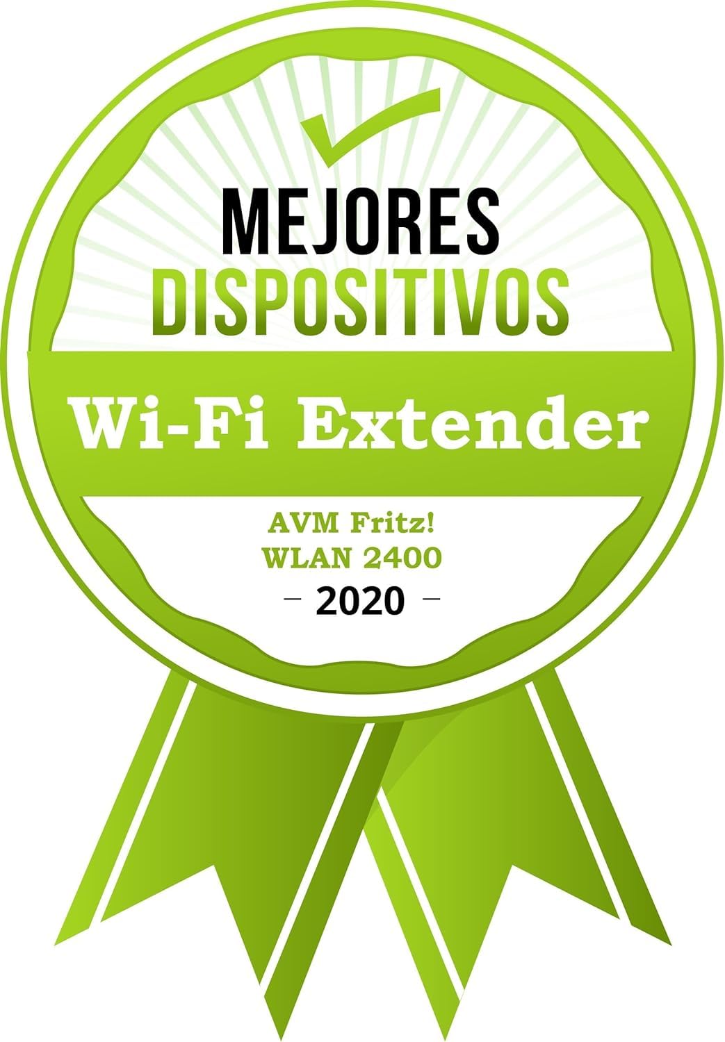 Fritz!Repeater 2400 International - Repetidor/Extensor WiFi AC+N, Banda Dual(1.733 Mbps/5 GHz y 600 Mbps/2,4 GHz), Mesh, Punto de Acceso WiFi, 1 Puertos LAN Gigabit, WPS, Interfaz en Español
