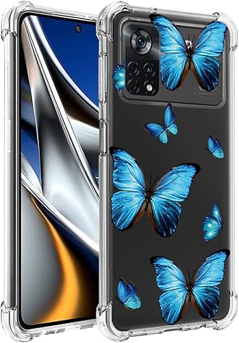 Miniatura 6 de Yerebel Funda para Poco X4 Pro 5G, 2201116PG Linda Caso, Transparente Flexible Bumper TPU Funda de Silicona Suave de Goma para Xiaomi Poco X4 Pro 5G