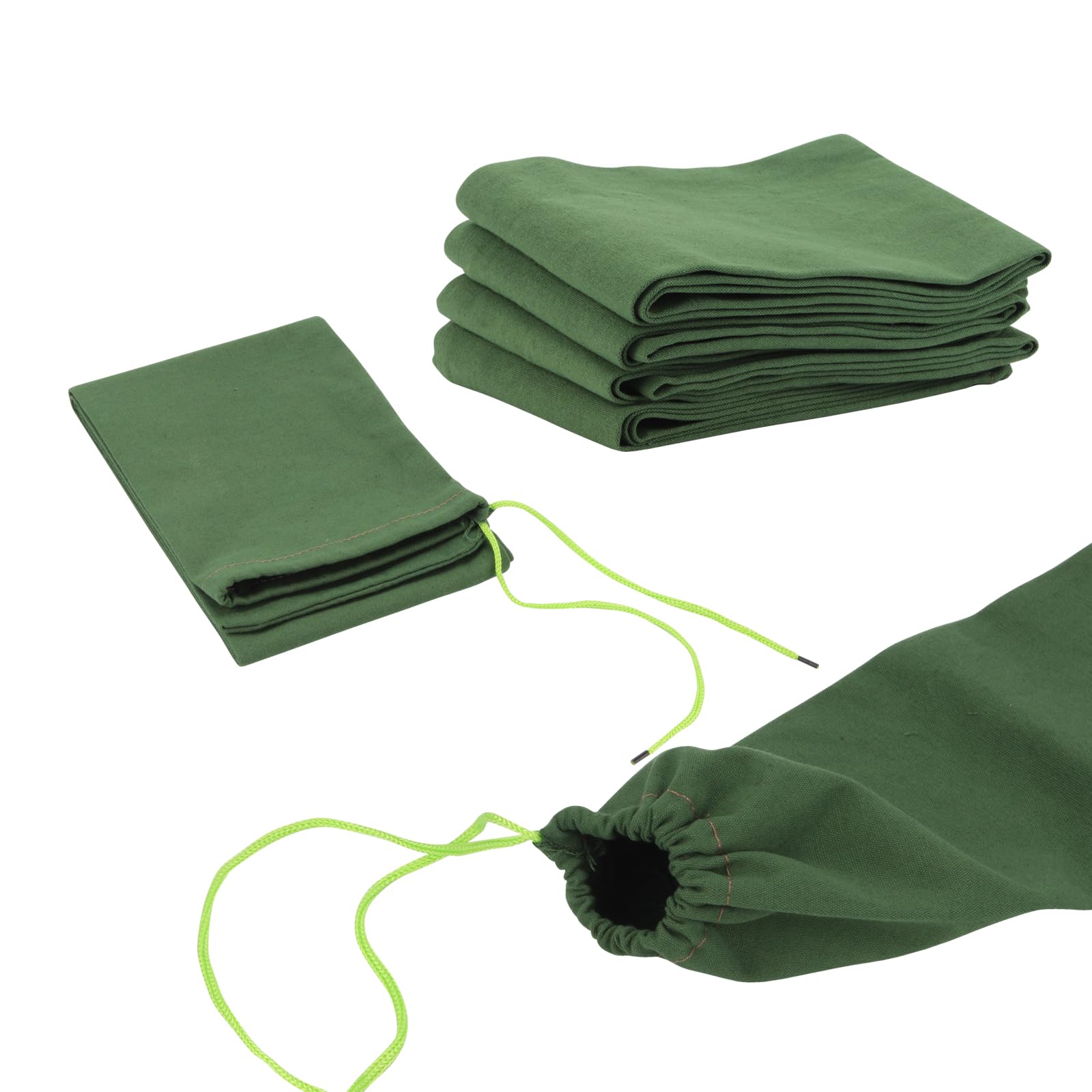 Kcgani 6 Pcs Flood Water Barrier Sand Bags, Reusable Home Flood Barrier Green Flood Protection Sandbag Tube, Flood Rain Wind Barrier Sand Bag Tube for Balconies Garage Floors Flood Control, 6 FT