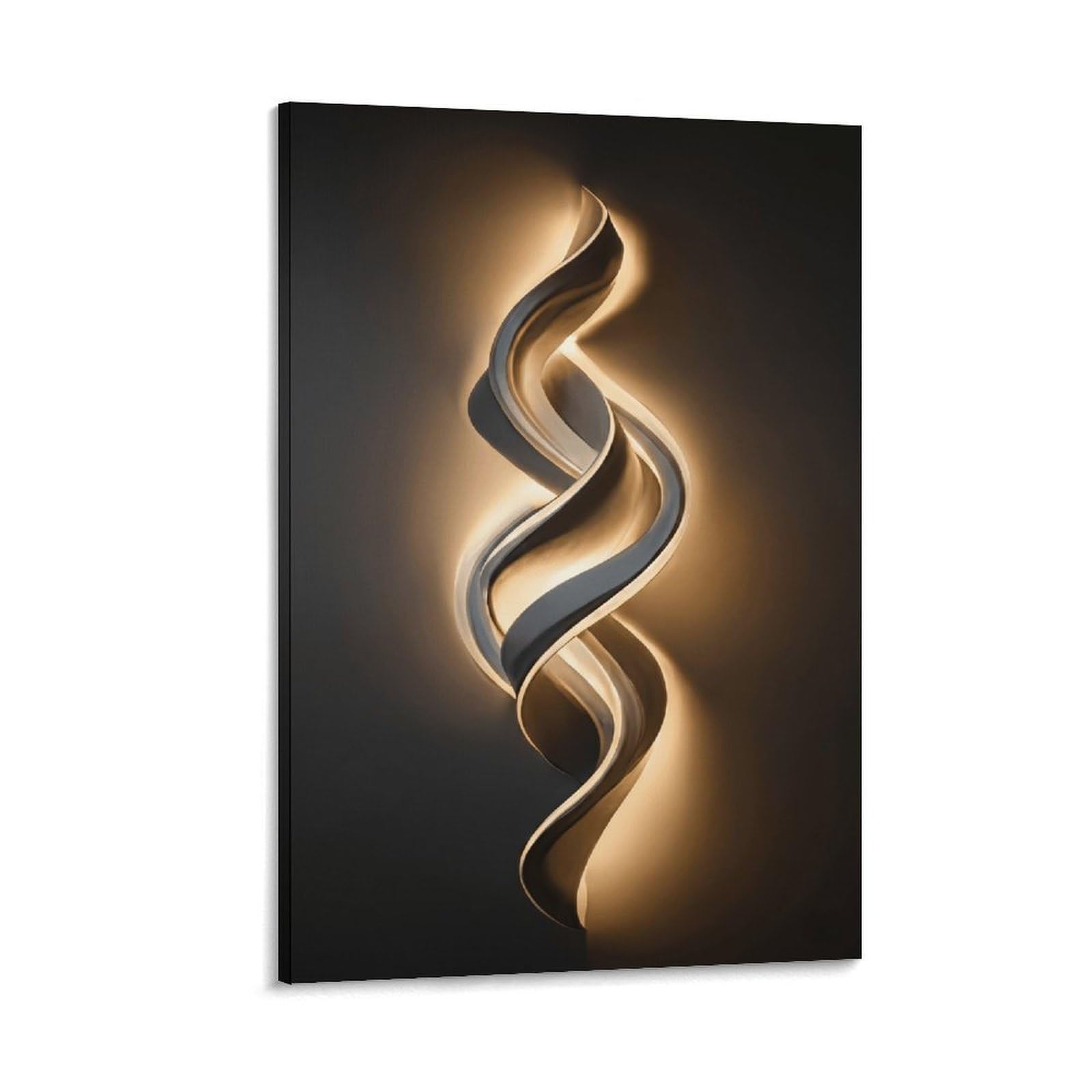 XPASHIQWC Black-White Spiral Shape Wall Decor Poster Canvas Prints Picture Modern Canvas Wall Art Picture Wall Hanging for Living Room Home Decorations 20x30inch(50x75cm)