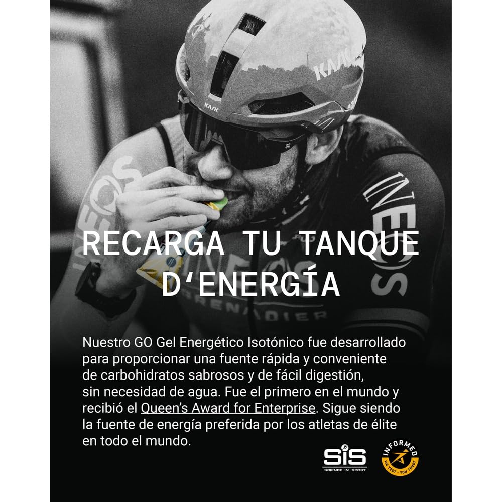 Science in Sport GO Isotonic Energy Gel 15x60ml Lima-limón, Vegano - Formulación isotónica con 22g de carbohidratos, Buen aporte de energía, Alternativa ideal a las bebidas isotónicas