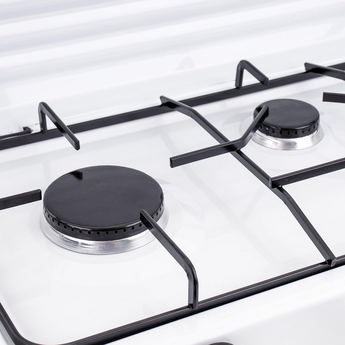 SMH LINE® Fornello a gas da campeggio a 3 fuochi, con tubo e regolatore, 50 mbar, gas propano da 5,4 kW, fornello da campeggio, fornello da tavolo XL