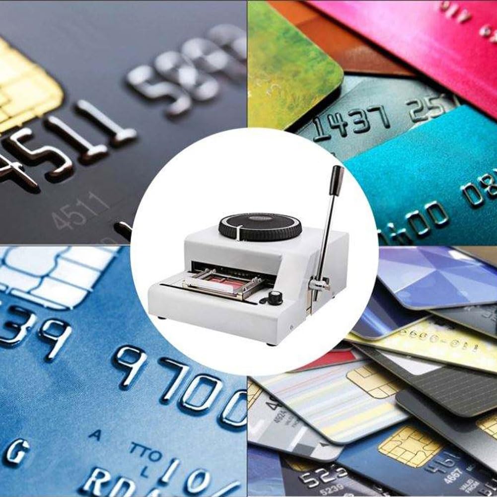Machine de gaufrage de cartes manuelle, 72 caractères, gaufreur de cartes en PVC, machine de codage de cartes de gaufrage for carte-cadeau en PVC, crédit, adhésion VIP, imprimante de papier rainuré