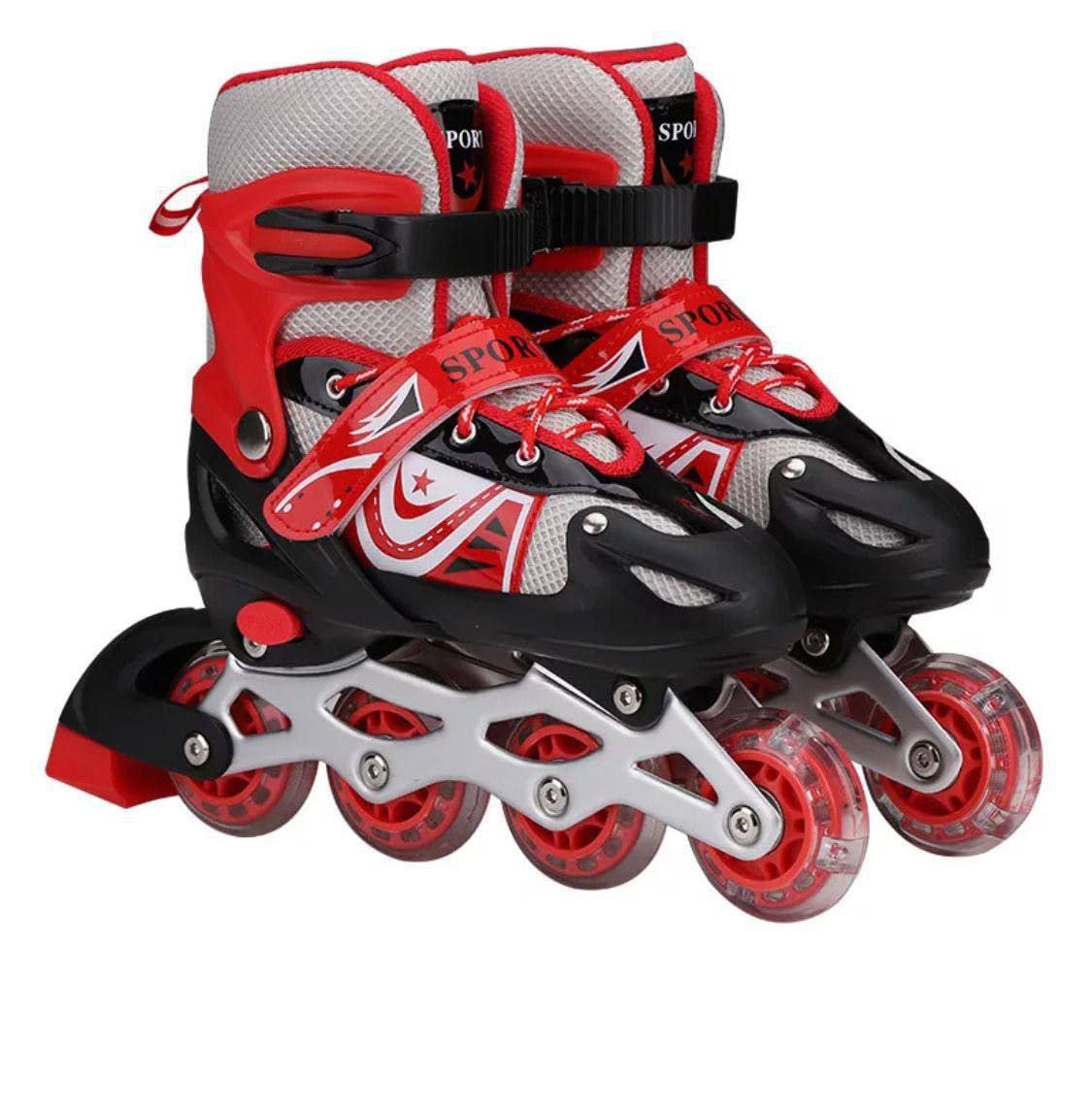 See full amazon price history chart for WEZOSHINET 4 Wheels Inline Adjustable Skates Skating Shoes for Boys & Girls Skating Shoe Adjustable Roller Blades Age 6 to 15 Years Kids PU Strong Wheels Aluminium with LED Flash Light on Wheels (Red) WEZOSHINET 4 Wheels Inline Adjustable Skates Skating Shoes for Boys & Girls Skating Shoe Adjustable Roller Blades Age 6 to 15 Years Kids PU Strong Wheels Aluminium with LED Flash Light on Wheels (Red) (B0DFVQHF9F) Amazon Price History, Amazon Price Tracker