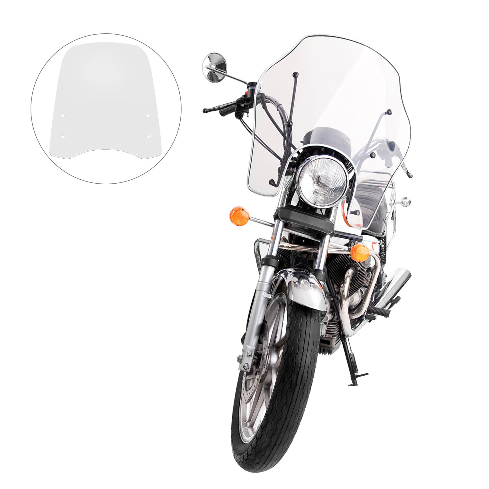 Gadpiparty Parabrezza Scooter in PC Pieghevole Superficie Curva ad Alta Definizione, Protezione Antivento per Motociclette e Motorini, Accessorio per Uso Urbano