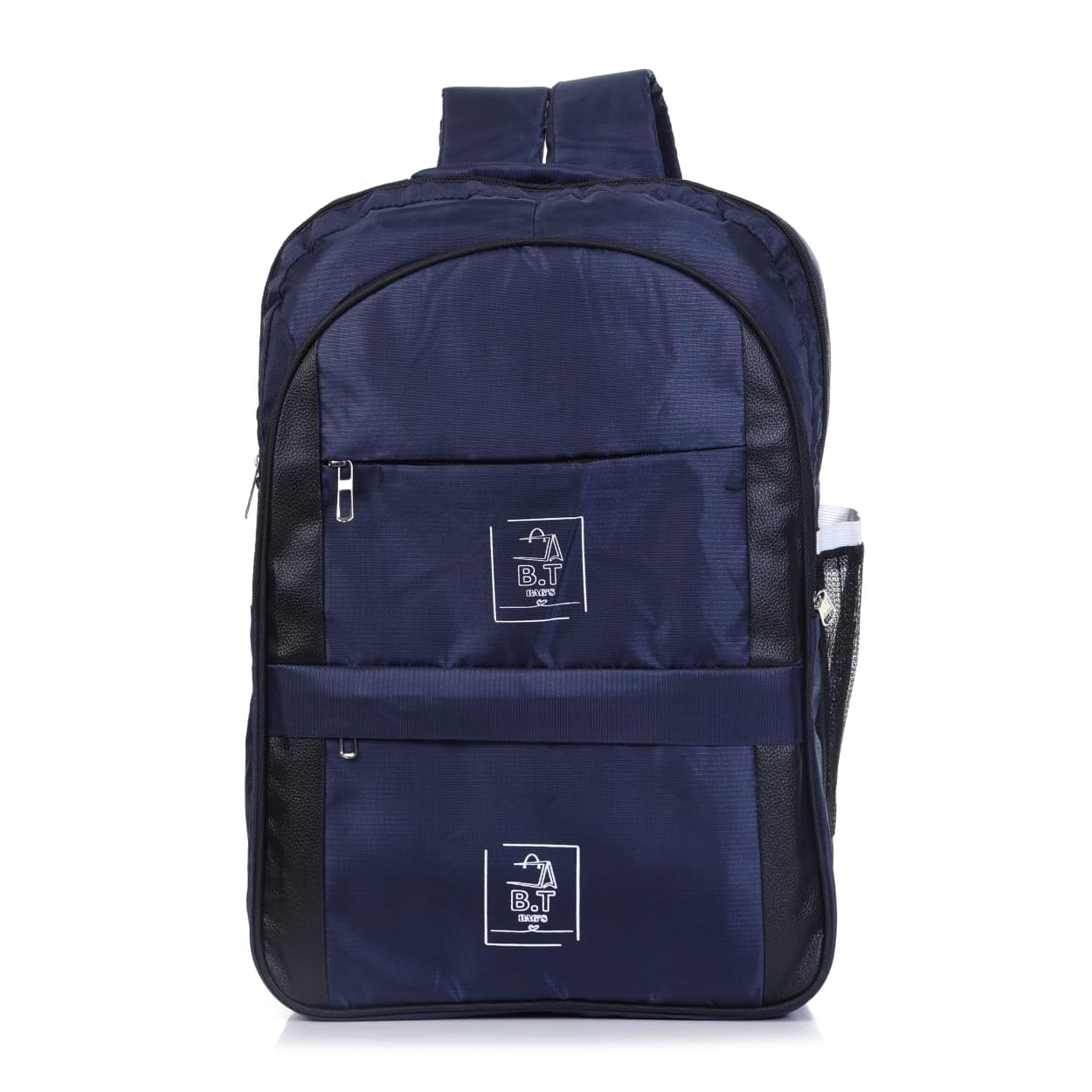 35L Water Resistant School & Laptop Backpack for Men & Women | Blue Casual Bag with 2 Compartments, Front Pockets & Side Bottle Holder