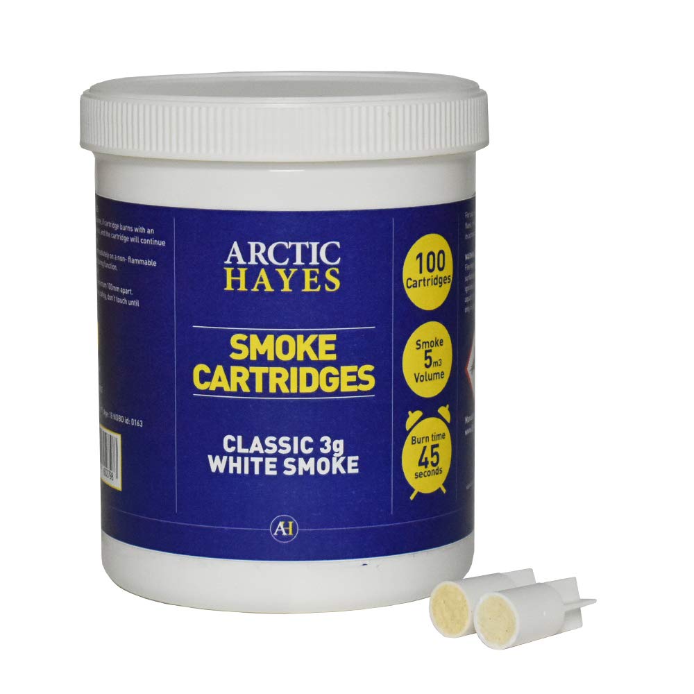 Arctic Hayes White 333003B Classic Smoke Cartridges 100-Piece Tub
