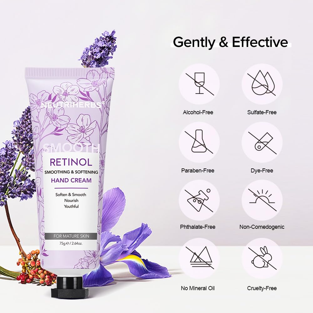 Neutriherbs Retinol Anti-Aging Hand Cream 75G, Non-Greasy, Fast-Absorbing - Image 4