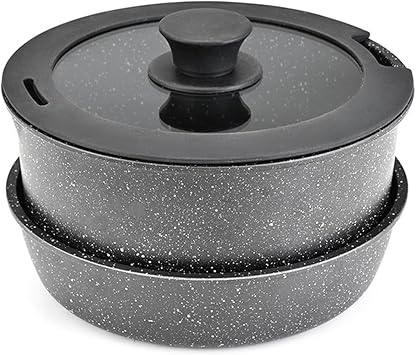 5pcs Nonstick Cookware Set, Cooking Pots and Pans Set Induction Hob Pan Set, Detachable Handle with Glass Lid Aluminum Alloy Pans and Saucepan All Stove