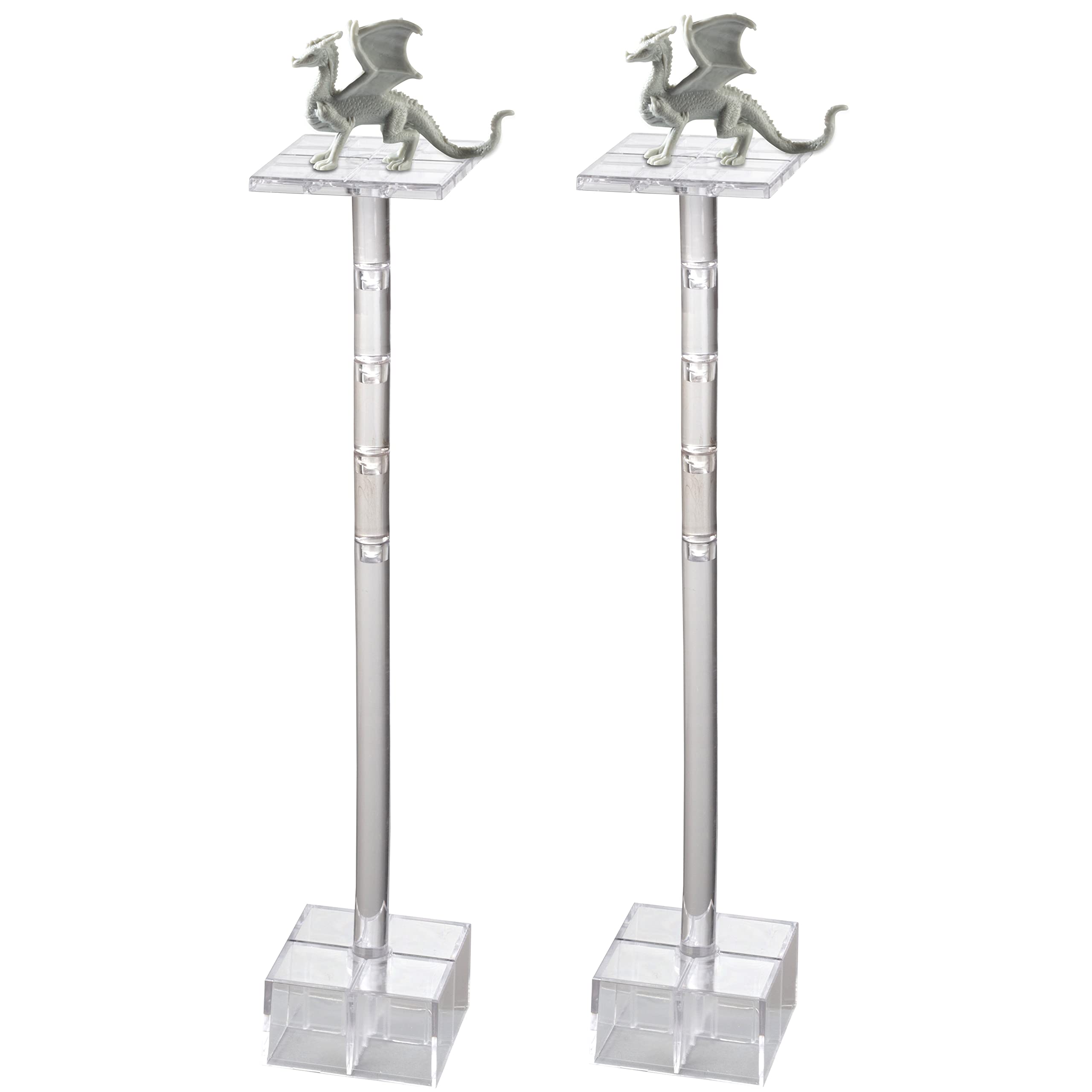 Monster Adventure Terrain Combat Risers for Flying Miniatures(2 Pk) Adjustable Height Multi-Tiered Raised Platforms-Compatible w/DND, Dungeons Dragons, Warhammer, Pathfinder & All Tabletop RPG Gaming