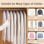 5-Pack Dust-Proof Hanging Garment Bags - PEVA Breathable Clothing Protectors with Full Zipper, Clear Storage Covers for Wardrobe & Closet Organization (100x60cm)