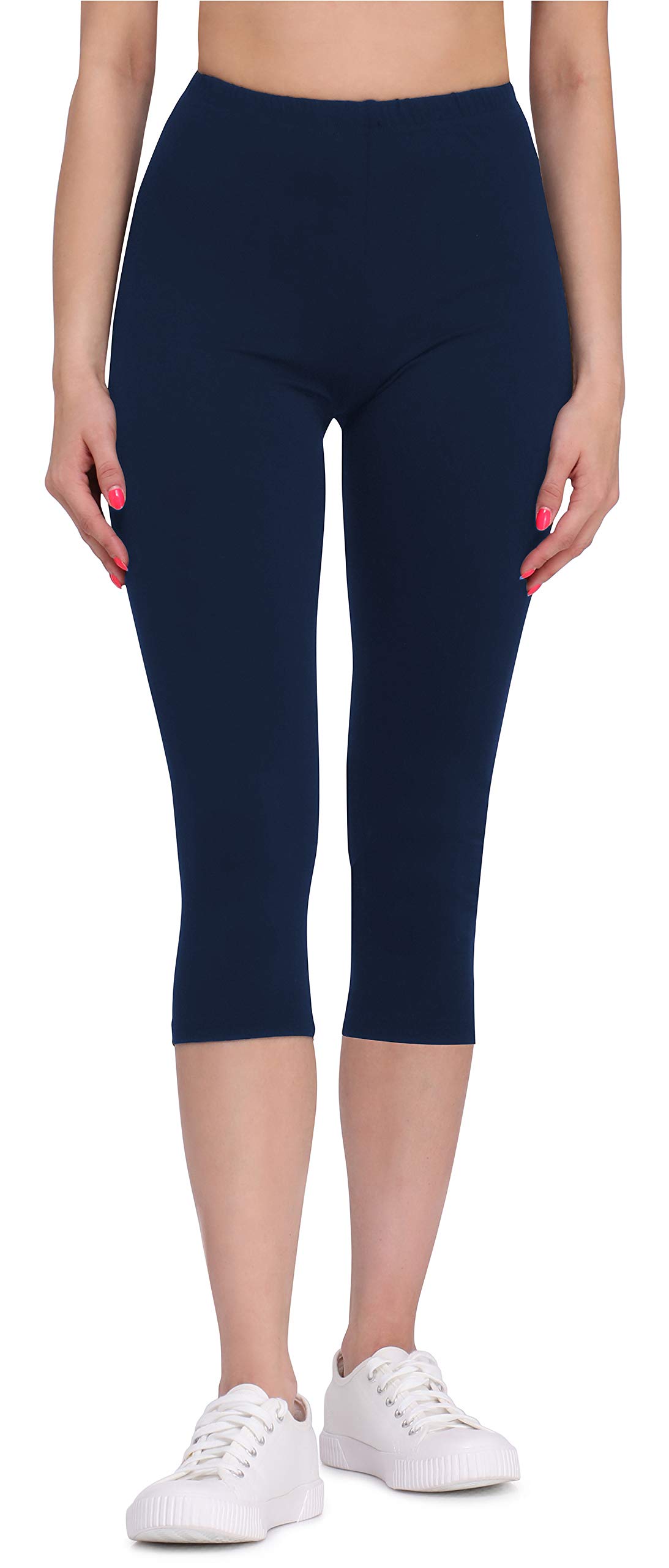 Bellivalini Damen Leggings Bequeme und atmungsaktiv Leggings 3/4 aus Viskose BLV50-148