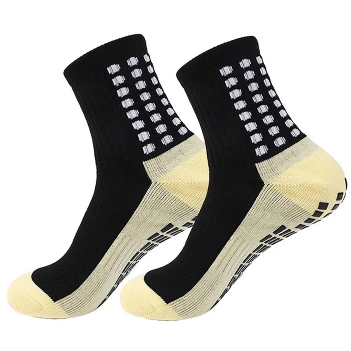 SHP ENTERPRISE 1 Pair All-Day Comfort Crew Grip Socks for Men & Women | Stay-Put Anti-Slip Technology | GripFlow Moisture-Wicking Sports Socks for Gym, Running, Yoga, Football & Daily Wear-image-49