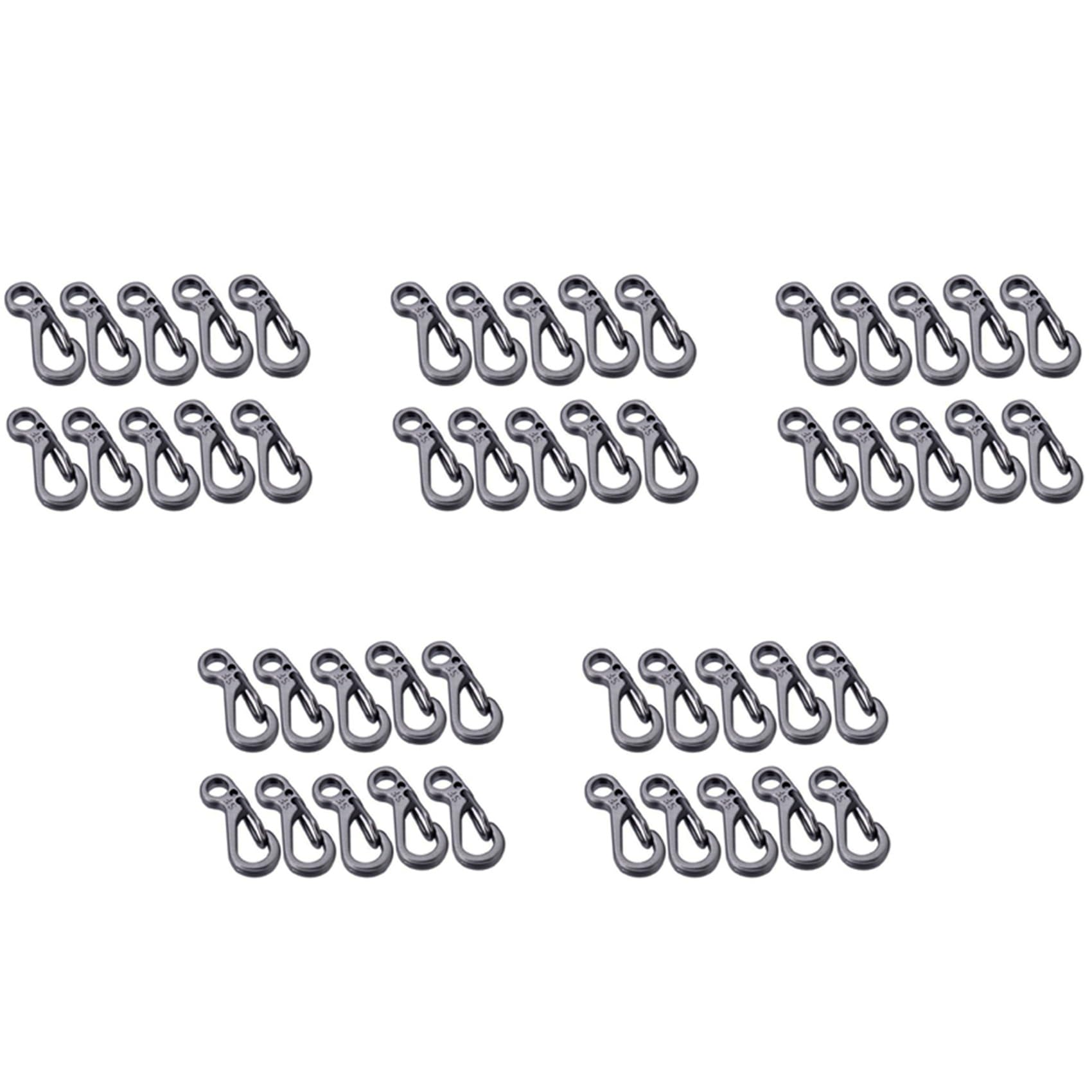 Lot De 10 Mini Mousquetons Pour Clés, EDC, Camping - Fermoirs Métalliques 2,5 Cm, Résistance 15 Kg - 8
