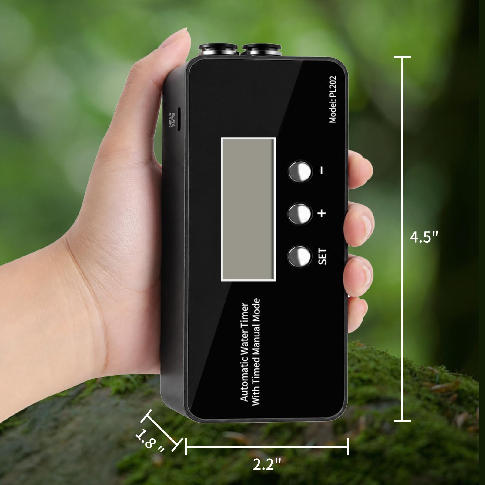 Sistema di nebulizzazione per rettili, nebulizzatore automatico con timer con controller LCD, pompa autoadescante, spray per foresta pluviale fine per terrario, camaleonte, geco e serpente