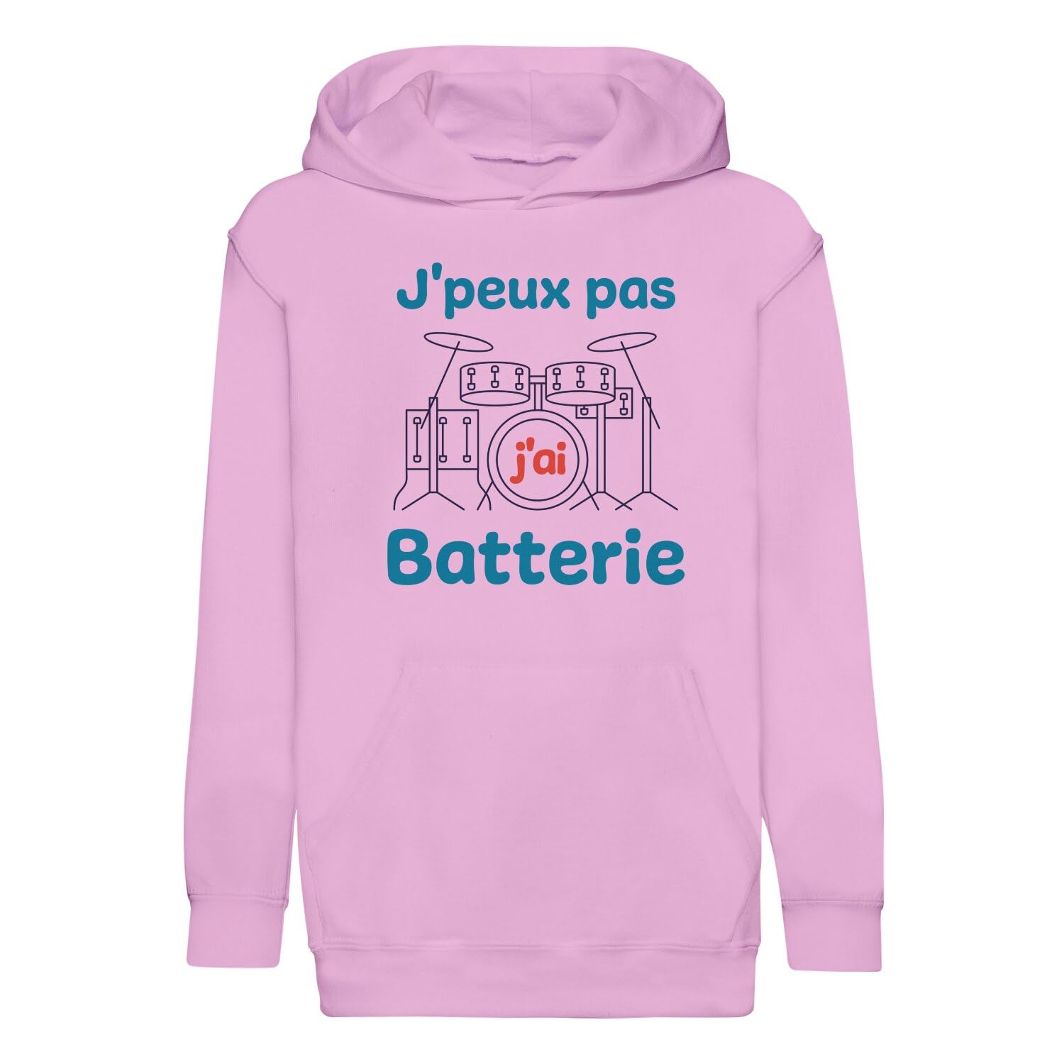 Sweat à capuche enfant batterie et rock finition premium durable - 4
