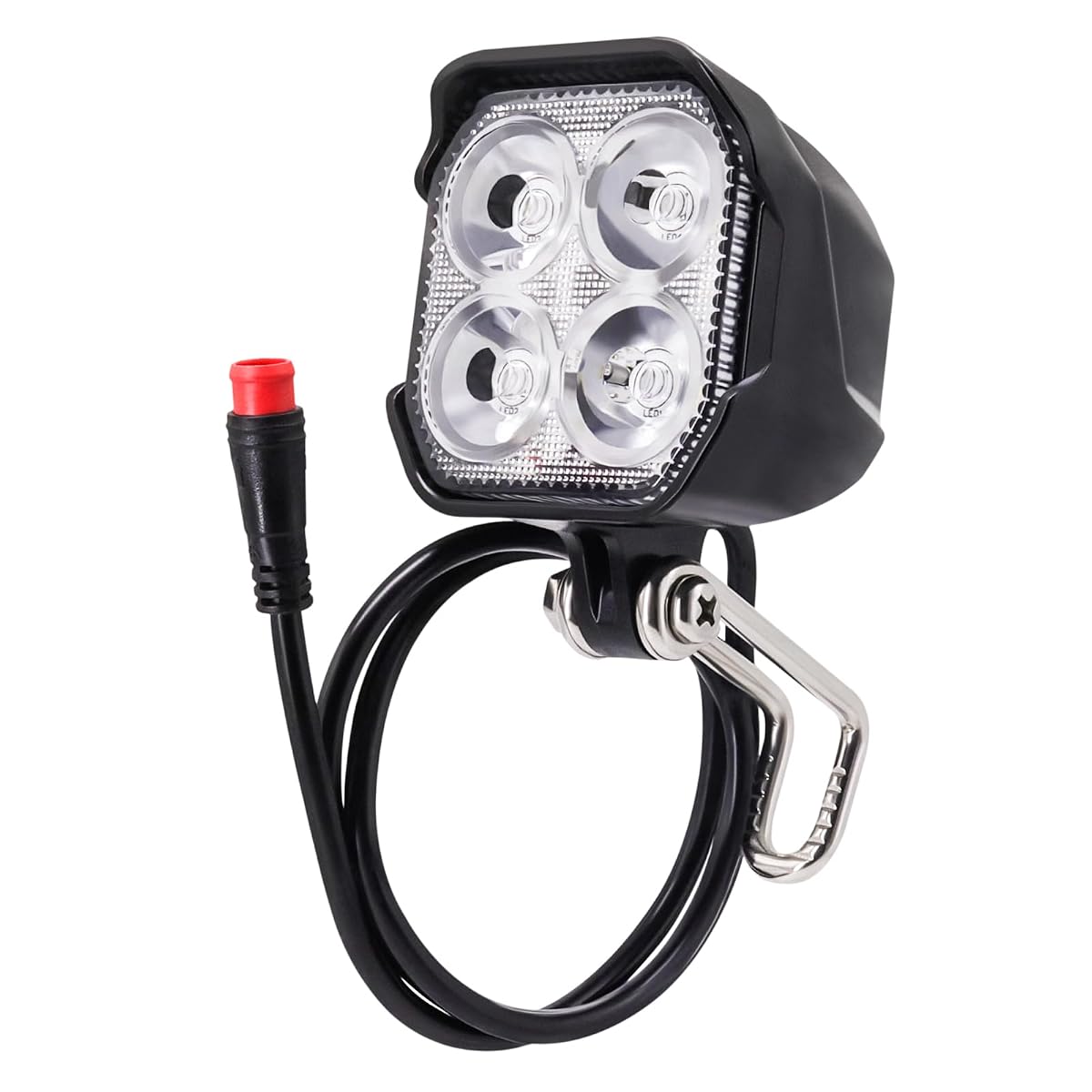 Electric Bicycle Headlight 4Pcs LED 400 Lumens 24V 36V 48V Compatible