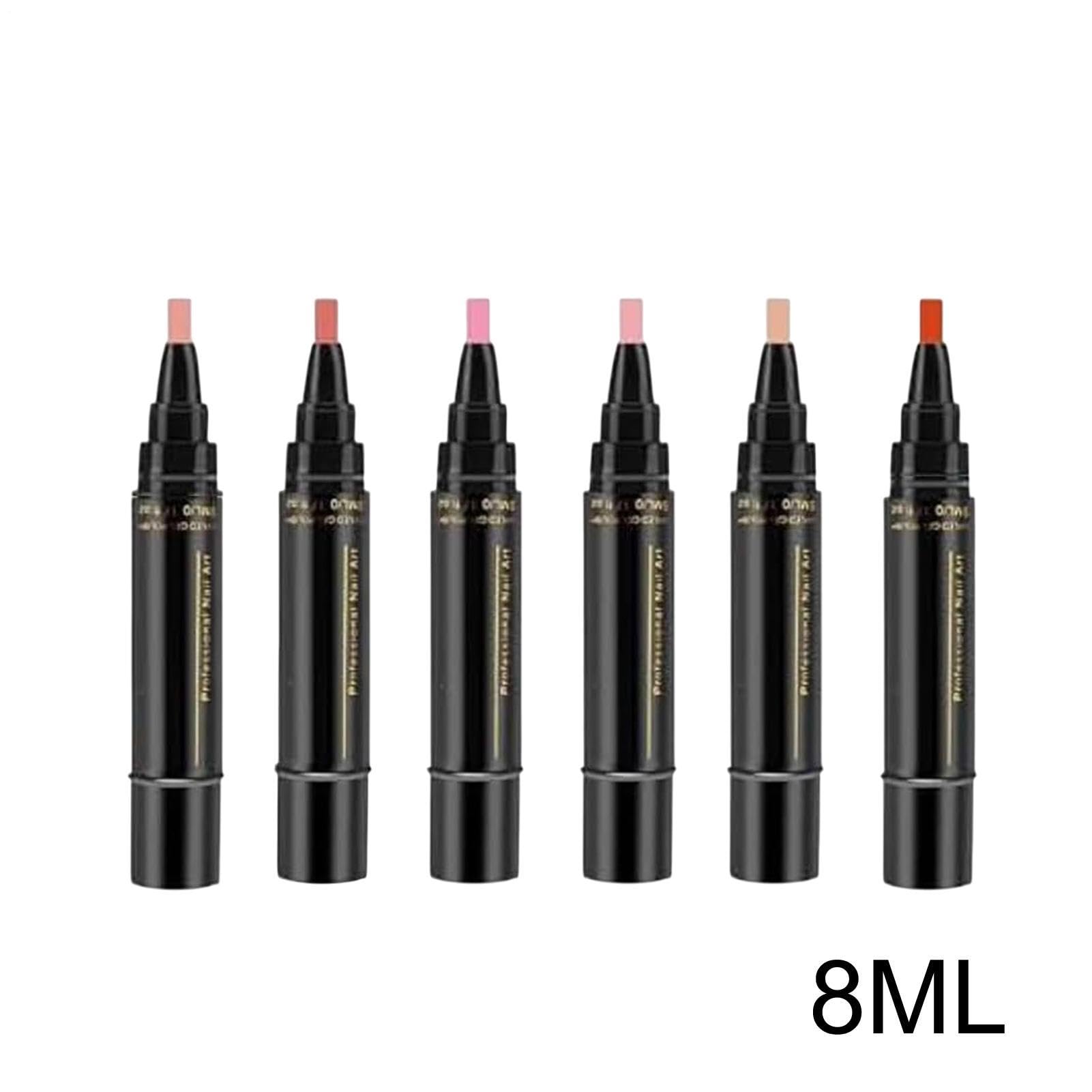 Set Di Smalti Per Unghie In Gel, Penne Artistiche Pers Smalto, Kit Di Arte Dello Smalto Per Unghie Ad Asciugatura Rapida A 6 Colori, Per Una Manicure Professionale