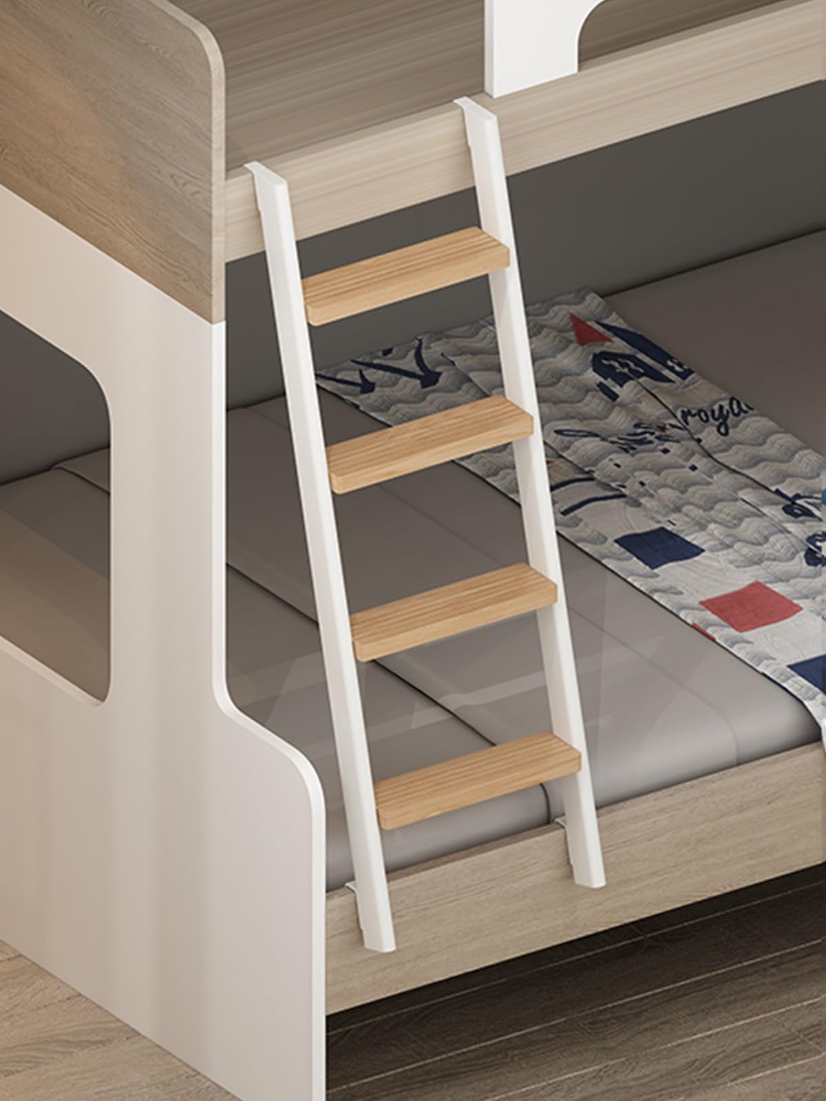 Escalera de cama ajustable con WiSteps y Hoo para litera segura de adultos