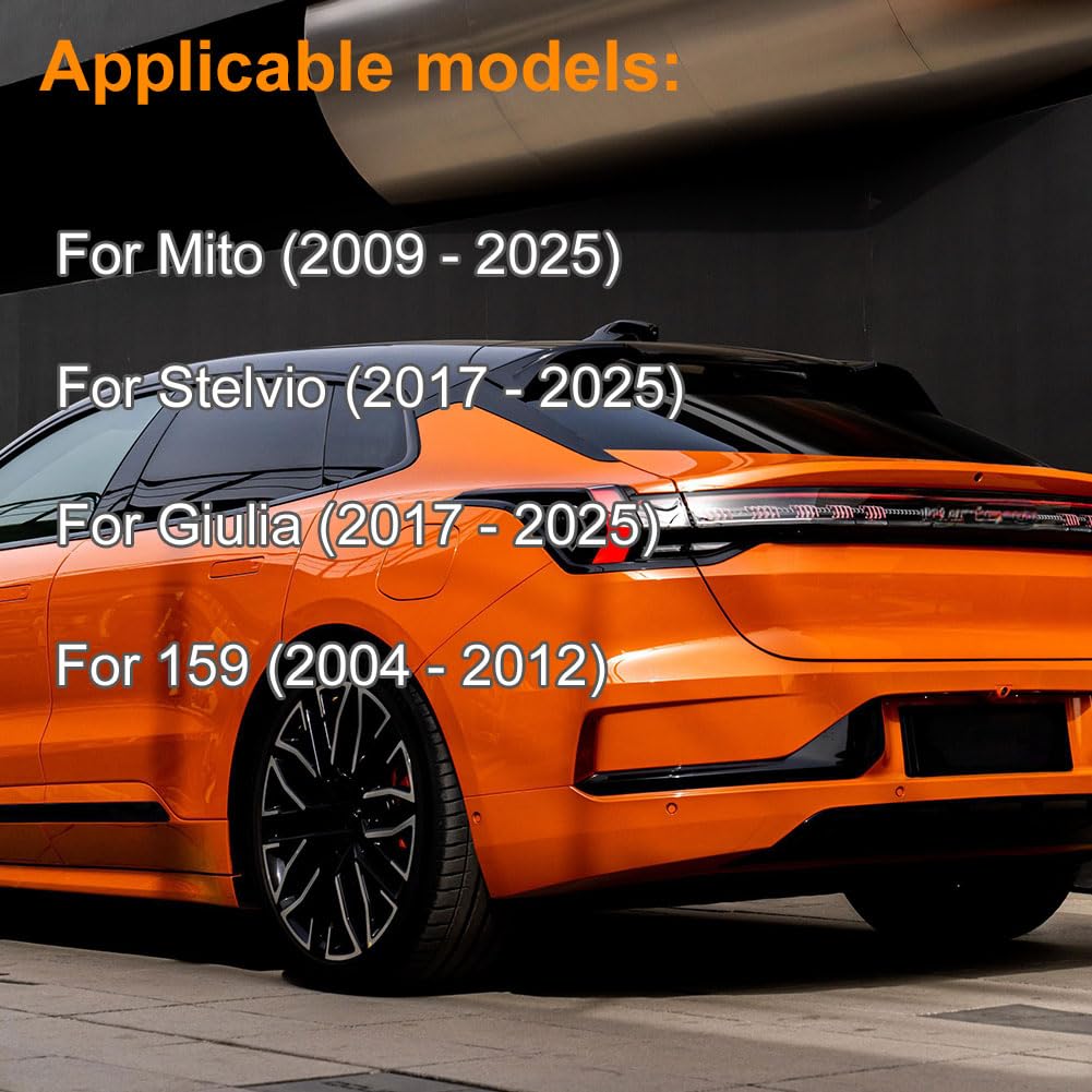 Gmili Oświetlenie drzwi samochodowych, 4 sztuki, kompatybilne z Alfa Romeo 159 / Giulia/Mito/Stelvio; oświetlenie drzwi samochodowych, akcesoria do projektora