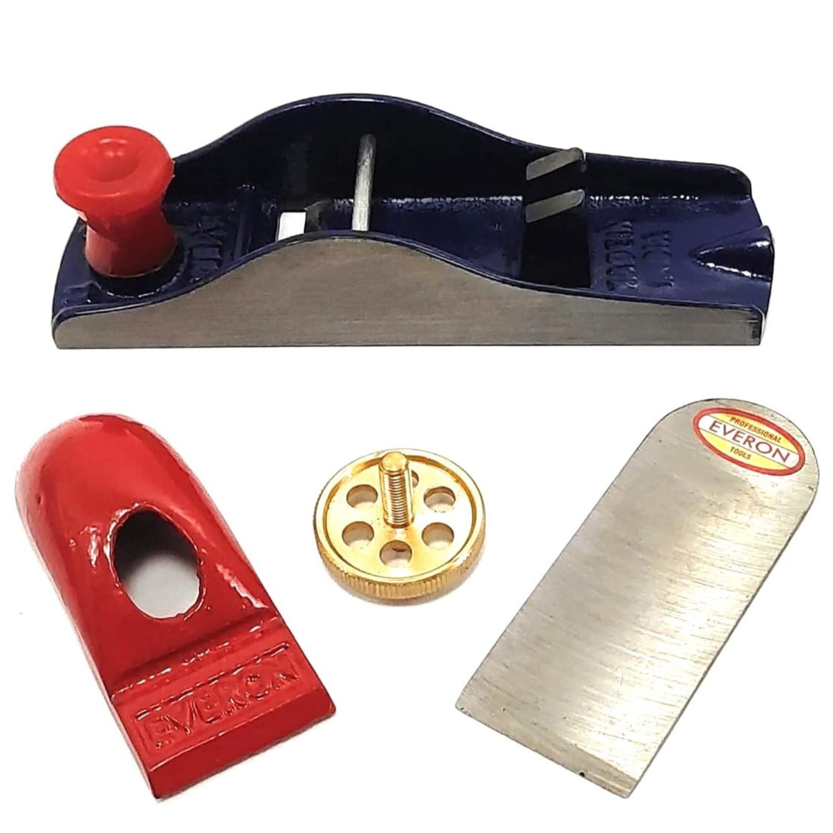 VTH mini iron steel block plane | everon heavy duty carpenter wood tool with sharp planer blade attachment red (1KG) 3